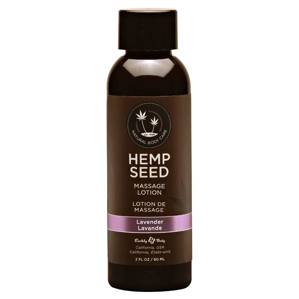 Hemp Seed Massage Lotion - Lavender Scented - 59 ml Bottle Earthly Body